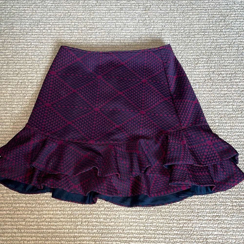 Aqua mini ruffle skirt